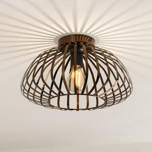 EGLO Stropní světlo Espinal, broušená bronzová, Ø 39 cm, kov E27, stmívatelný, Bronz / starožitná mosaz, Obývací pokoj / jídelna, kov, Moderní