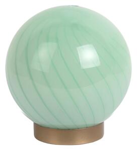 Světle zelená stolní lampa se skleněným stínidlem (výška 17 cm) Summer Globe – Leitmotiv