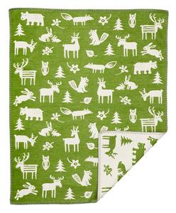 Bavlněná dětská deka Forrest, zelená