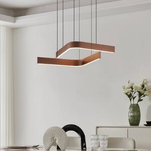 EGLO LED inteligentní závěsné světlo Folcino-Z, bronzová barva, 64 cm,, stmívatelný, Bronz / starožitná mosaz, Obývací pokoj / jídelna, kov, Moderní