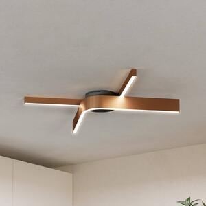 EGLO LED stropní svítidlo Folcino-Z, bronzová barva, 64 cm,, stmívatelný, Bronz / starožitná mosaz, Obývací pokoj / jídelna, kov, Moderní