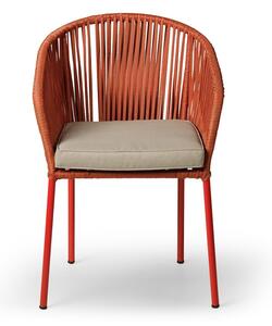 Sada 2 červených zahradních židlí Selection Trapani
