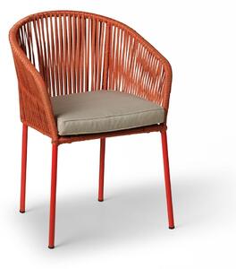 Zahradní židle Selection Trapani červená 2ks