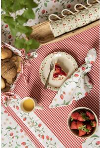 Kulatý bavlněný ubrus s motivem lesních jahod Wild Strawberries
