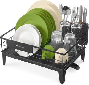SONGMICS Odkapávač na nádobí Pavy 42 cm černý