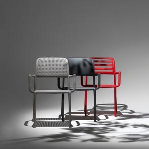Nardi Červená plastová zahradní židle Costa s područkami