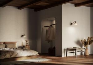 Il Fanale 065.17.OC Fior di Pizzo, nástěnné svítidlo v rustikálním stylu z antické mosazi a keramiky, 1x15W LED E27, výška 15,5cm