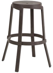 Nardi Hnědá plastová zahradní barová židle Stack Maxi 76,5 cm