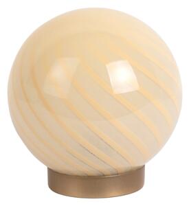 Světle žlutá stolní lampa se skleněným stínidlem (výška 17 cm) Summer Globe – Leitmotiv