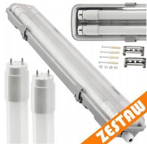 Hermetické LED svítidlo 120cm lampa + 2x trubice 6000K