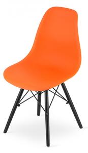 Jídelní židle OSAKA oranžová (černé nohy)