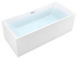 BPS-koupelny Volně stojící akrylátová vana SANTA P WH 507C 170x75 bílá, odtokový komplet bílý lesklý
