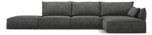 Šedá rohová pohovka (pravý roh) Vanda – Mazzini Sofas