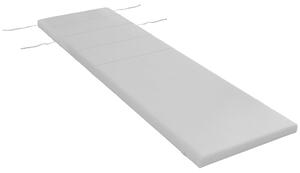Outsunny Polštář na Lehátko 196x63x6 cm Bavlněný Matrac s Voděodolnou Tkaninou pro Zahradní Terasu a Balkon Světle Šedý | Aosom