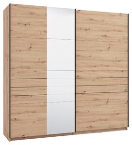 SKŘÍŇ S POSOUVACÍMI DVEŘMI, dub artisan, 220/217,5/61 cm Xora - Šatní skříně