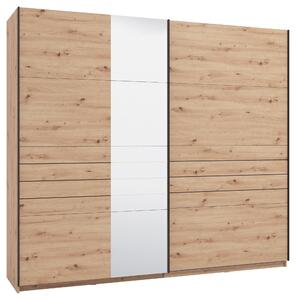 SKŘÍŇ S POSOUVACÍMI DVEŘMI, dub artisan, 245/217,5/61 cm Xora - Šatní skříně