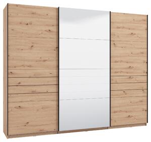 SKŘÍŇ S POSOUVACÍMI DVEŘMI, dub artisan, 270/217,5/61 cm Xora - Šatní skříně