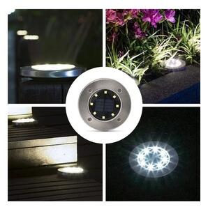 Zaparkorun Solární zahradní LED světla - 8 LED - studená bílá - 4 ks