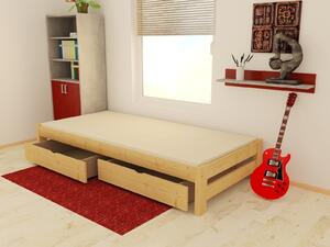 Jednolůžková postel VMK014B (Barva dřeva: bezbarvý lak, Rozměr: 100 x 200 cm)