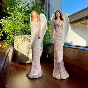 Anděl růžový sada 2 ks 26 cm Prodex 918325