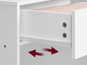 SONGMICS Toaletní stolek Vasagle Cimo se zrcadlem a LED osvětlením 80 cm bílý