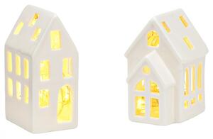 Sada 2 keramických svícnů SMALL HOUSE