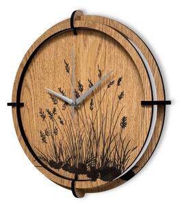 Dřevěné nástěnné hodiny do obývacího pokoje přírodní design | SENTOP HDF0587-OAK