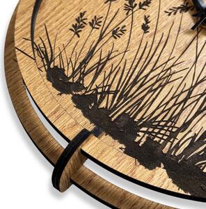 Dřevěné nástěnné hodiny do obývacího pokoje přírodní design | SENTOP HDF0587-OAK