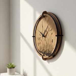 Dřevěné nástěnné hodiny do obývacího pokoje přírodní design | SENTOP HDF0587-OAK