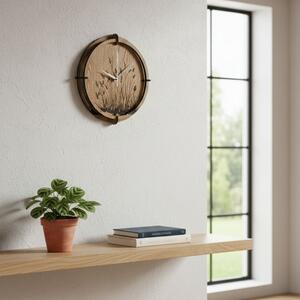 Dřevěné nástěnné hodiny do obývacího pokoje přírodní design | SENTOP HDF0587-OAK
