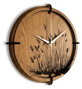 Dřevěné nástěnné hodiny do obývacího pokoje přírodní design | SENTOP HDF0587-OAK