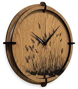 Dřevěné nástěnné hodiny do obývacího pokoje přírodní design | SENTOP HDF0587-OAK