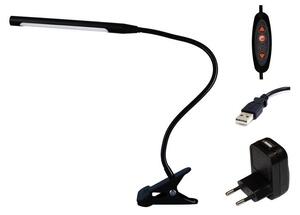 TOP LIGHT Lara C - LED lampička s klipem Lara C 5W, 3000-4500-6000K, 500lm, černá