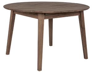 Nordic Living Hnědý dubový rozkládací jídelní stůl Meta 118 x 118/158 cm
