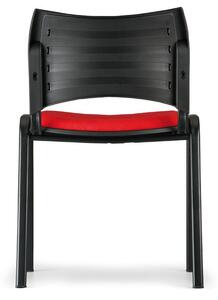 Konferenční židle SMART, chromované nohy, bez područek, zelená
