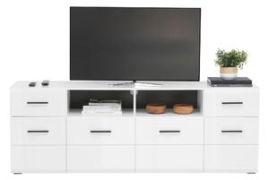 KOMODA POD TELEVIZI, antracitová, bílá, 180/63,7/41,6 cm Hom`in - TV stolky & komody pod TV