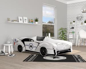 Dětská postel auto SCOTT 160x80 cm - bílá (19)