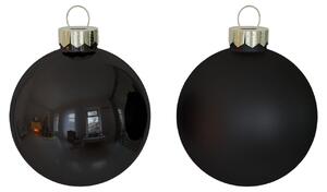 Sada vánočních baněk Ebony Black, černá, sklo, 20 ks