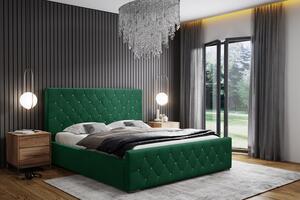 Postel MODEL 01 160x200 zelená - MAGIC VELVET 2225