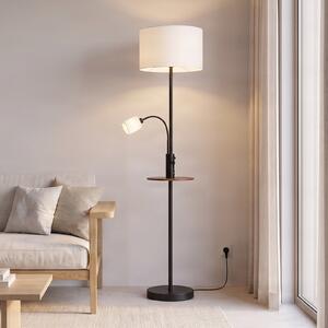 Stojací Lampa Lindby, Aovan, Černá, Obývací pokoj, Kov, Moderní