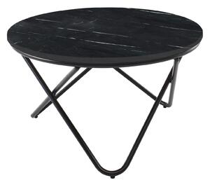 KONFERENČNÍ STOLEK, černá, kov, kámen, 80/46/80 cm MID.YOU - Konferenční stolky, Online Only