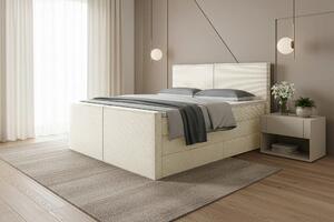 POSTEL BOXSPRING, 160/200 cm, béžová Livetastic - Postele s úložným prostorem, Online Only