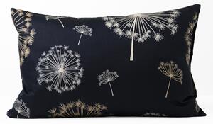 MK Lůžkoviny Saténový povlak na polštář 40 x 60 cm - Pampelišky černý