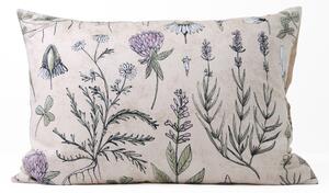 MK Lůžkoviny Saténový povlak na polštář 50 x 70 cm - Herbář béžový