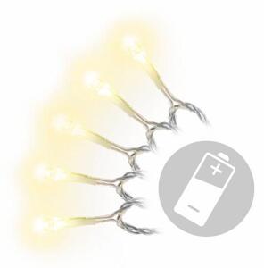 Vánoční LED řetěz 2 m, 20 LED, teple bílý, průhledný kabel