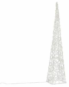 Vánoční jehlan 90 cm, studeně bílý, do zásuvky, 60 LED
