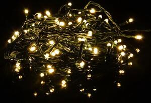 Vánoční LED osvětlení 10 m s časovým spínačem - studeně bílé, 100 diod OEM D02138