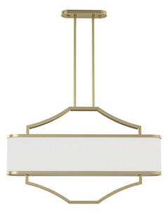 Open Design OR84856 - Lustr na tyči GERDO OVALE 6xE14/12W/230V mosaz/bílá