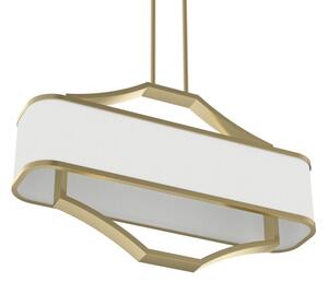 Open Design OR84856 - Lustr na tyči GERDO OVALE 6xE14/12W/230V mosaz/bílá