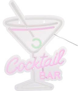 H & S COLLECTION Dekorace svítící nástěnná 30 × 38 cm coctail bar KO-NE1100230coba